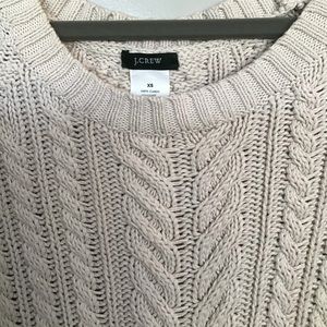 J. Crew Cream Cable Knit Sweater